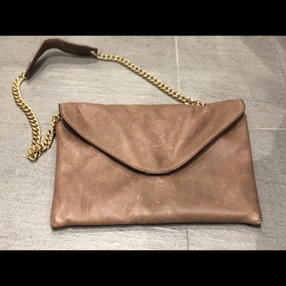Jcrew Brown/Taupe Clutch/Shoulder Bag